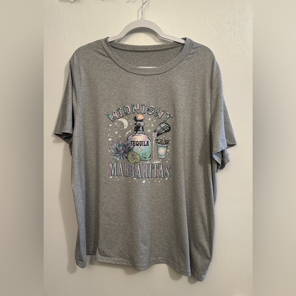 Shein Curve Women’s 3X Midnight Margaritas Practical Magic Heather Gray T-Shirt